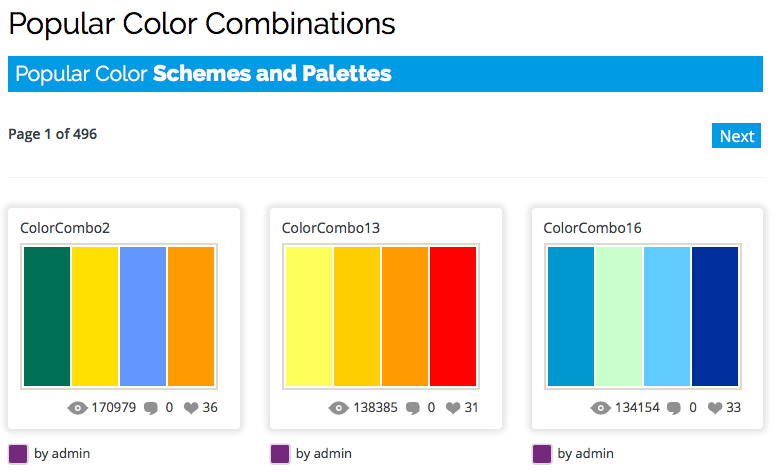 Figure 3: Popular Color Combinations