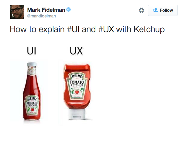 Figure 4: UI and UX https://twitter.com/markfidelman/status/651774238169272320