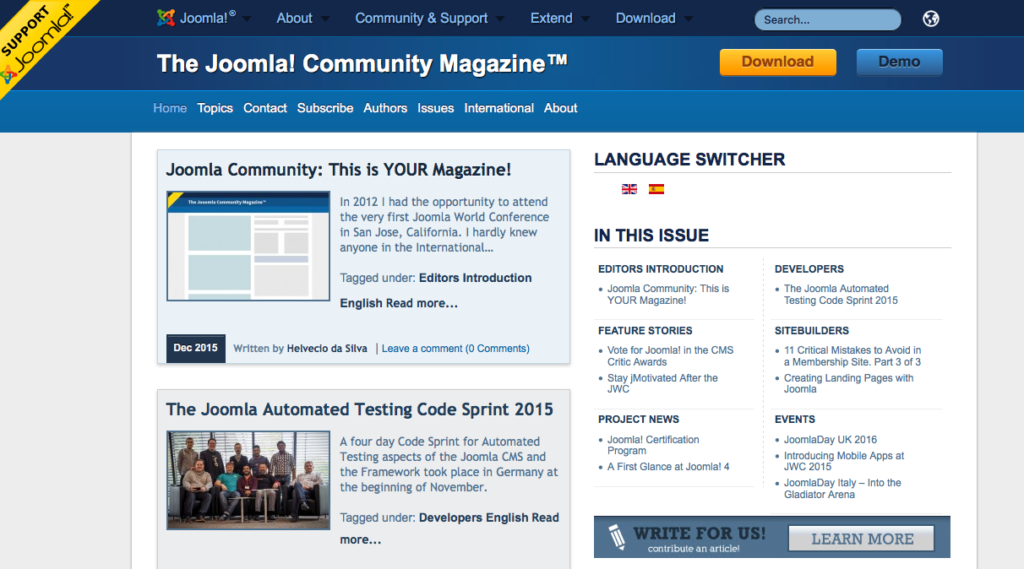 Figure 7: magazine.joomla.org