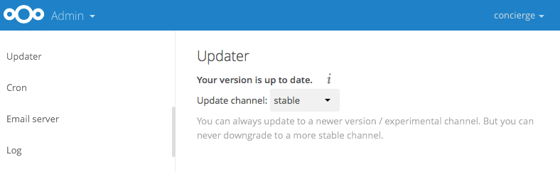 Nextcloud 9.53 - Updater