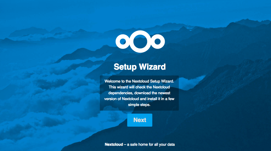 Nextcloud - Setup Wizard