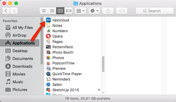 Nextcloud - Finder - Applications