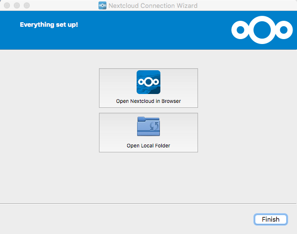 Nextcloud Connection Setup - Everything set up!