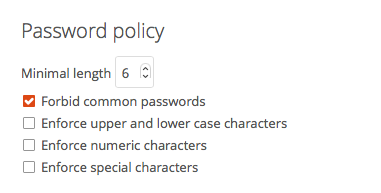 Nextcloud - Password Policy