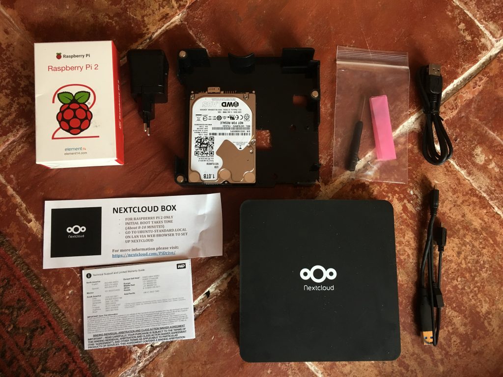 All parts of Nextcloud Box